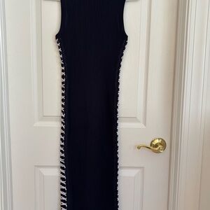 Michael Kors Black Sleeveless Sheath Maxi Dress